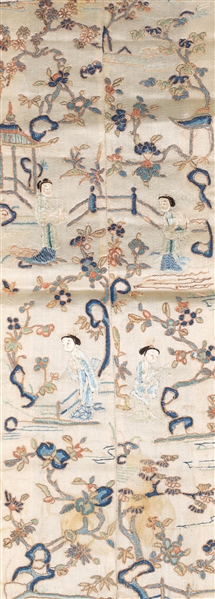 Panel of antique Chinese silk embroidery 3039e6