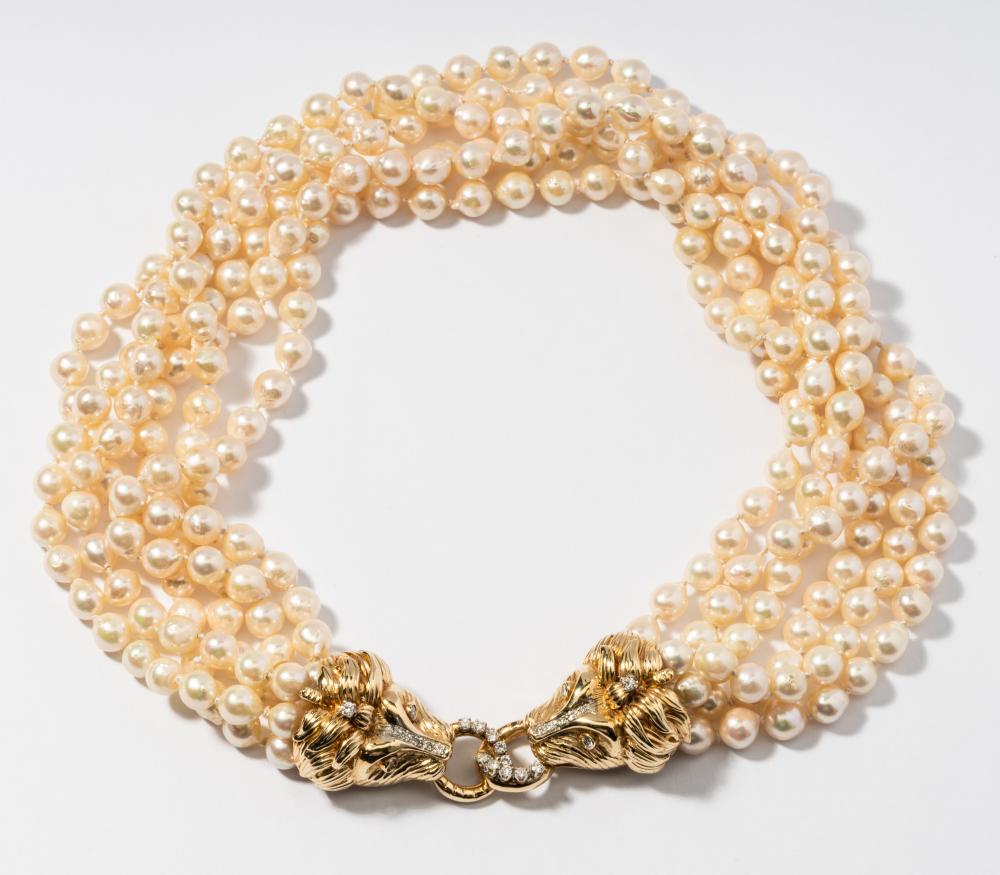 14 KARAT YELLOW GOLD MULTI STRAND 303a18