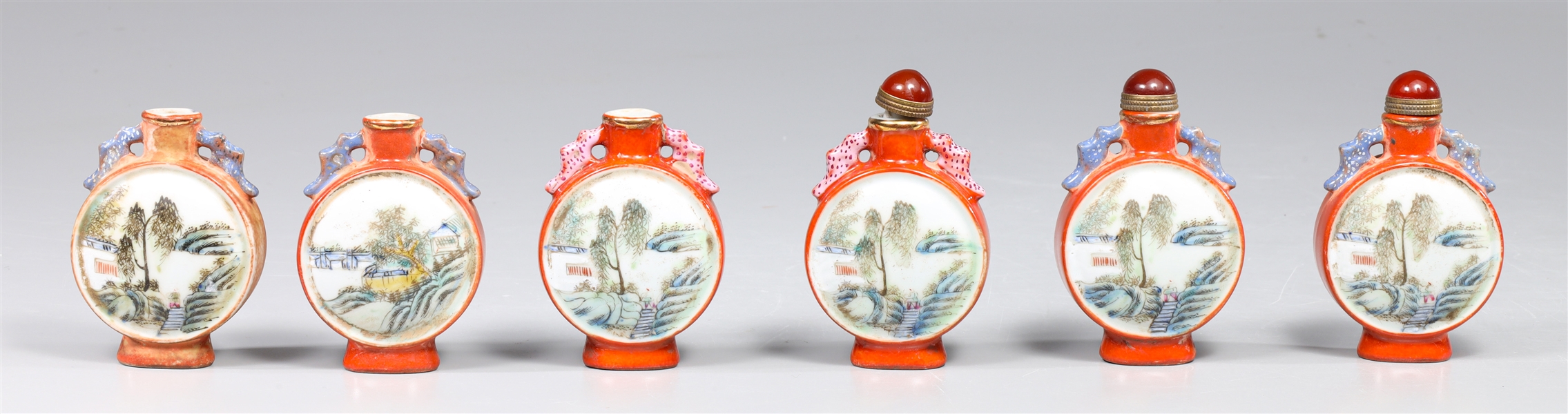 Group of six Chinese enameled porcelain 303aac