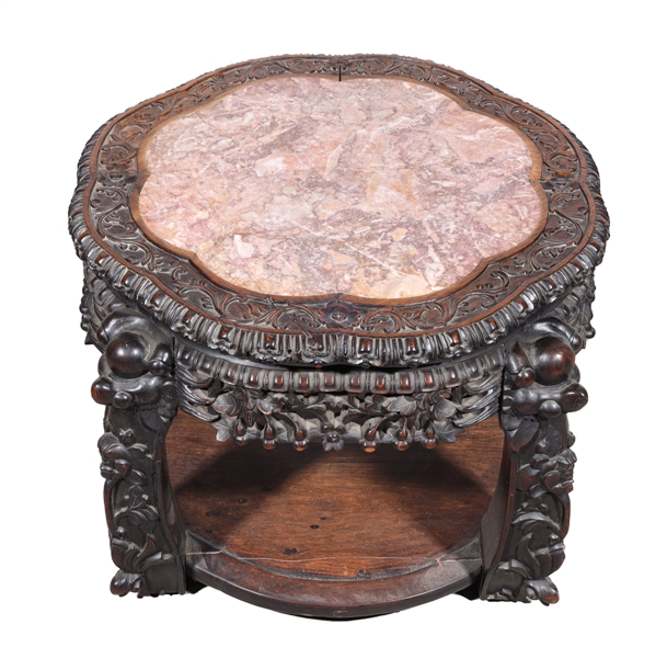Antique Chinese carved side table 303b7e