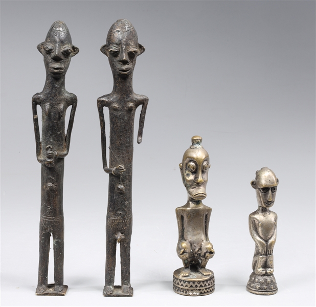 Group of four antique African metalworks 303b96