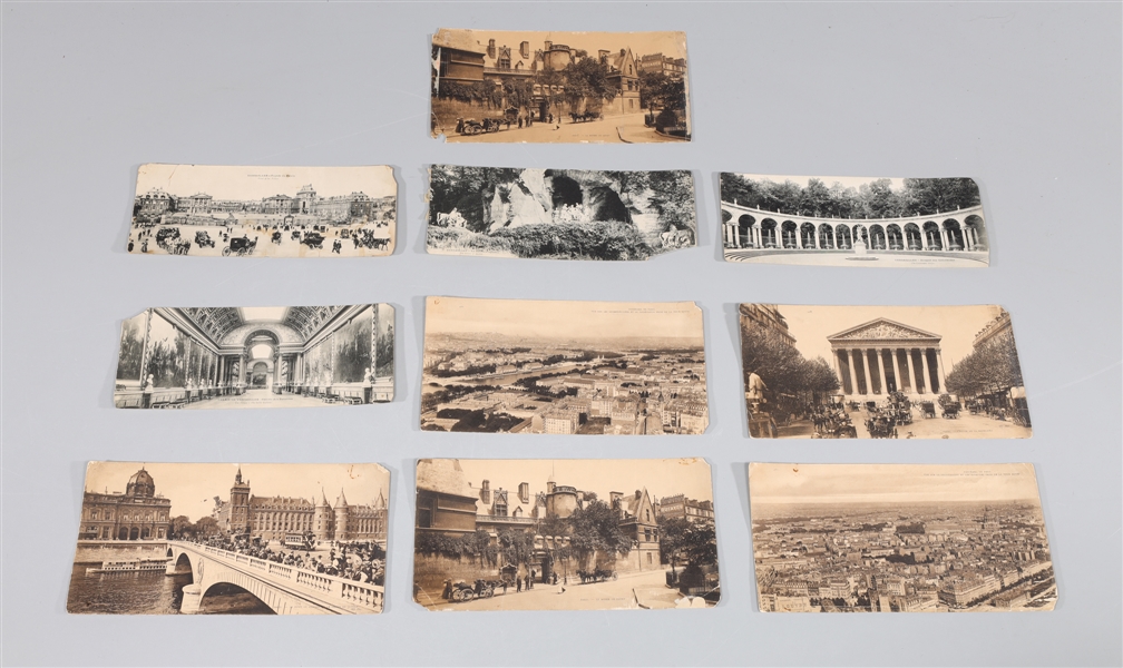 Group of ten 19th century panoramic