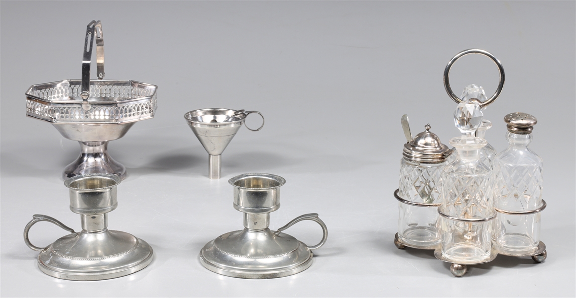 Group of five vintage silver plate collection,