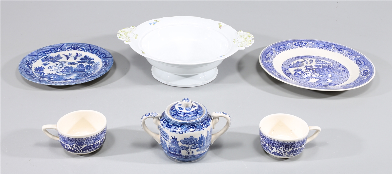 Group of six antique porcelain