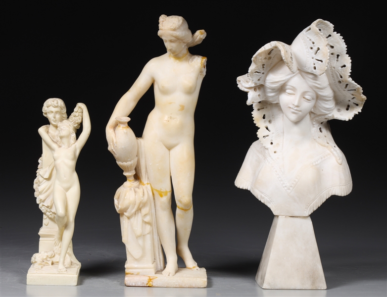 Group of three vintage statues,