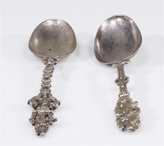 Group of two antique figural spoons