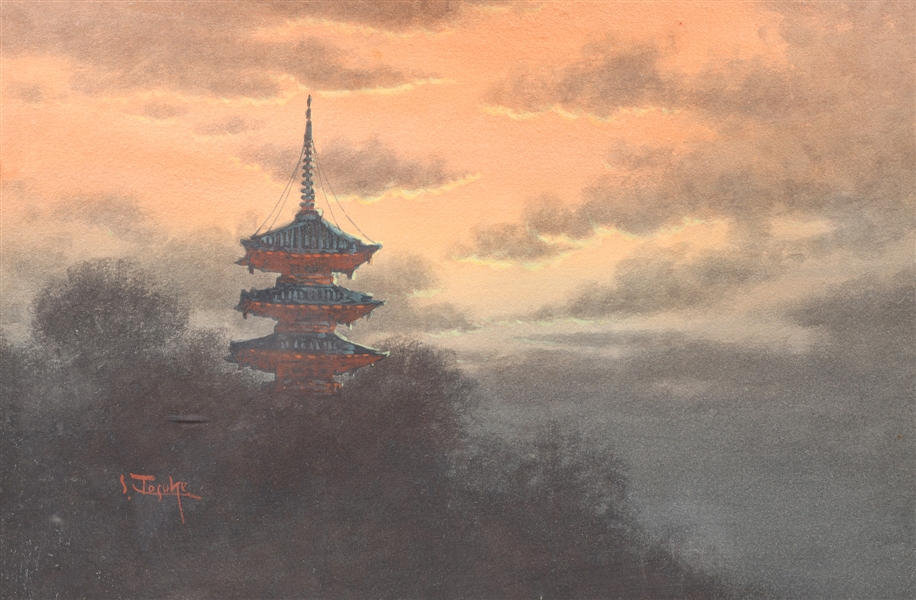 Watercolor, S. Tosuke, attributed,