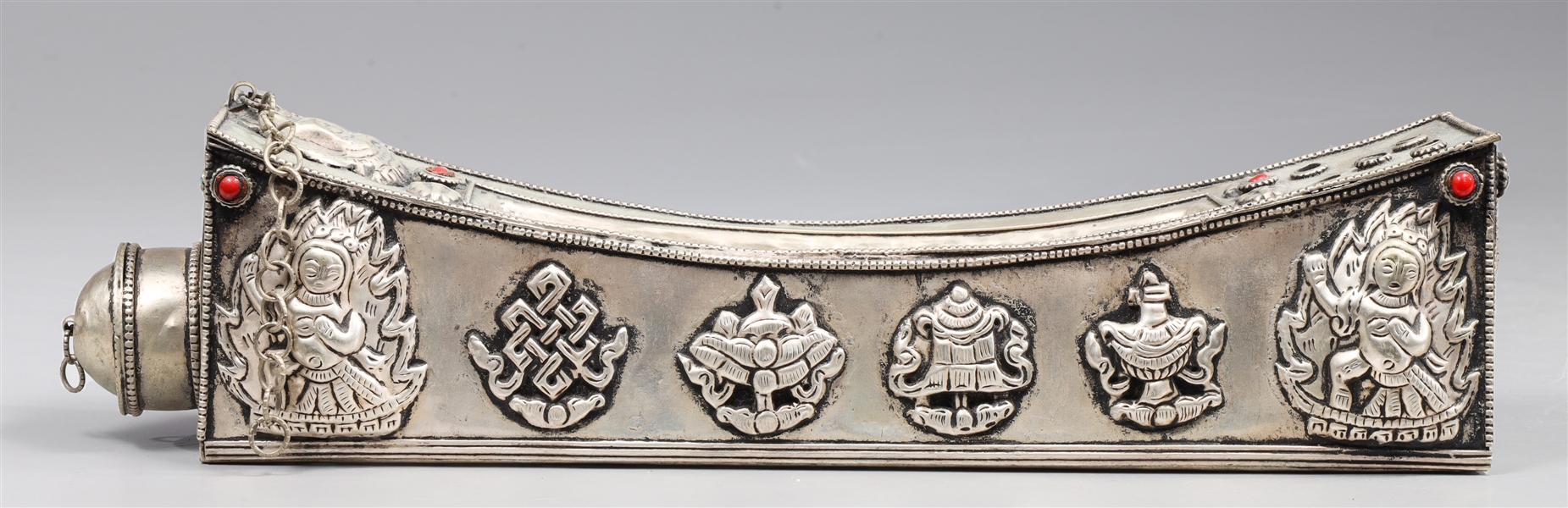 Unusual Cino-Tibetan white metal