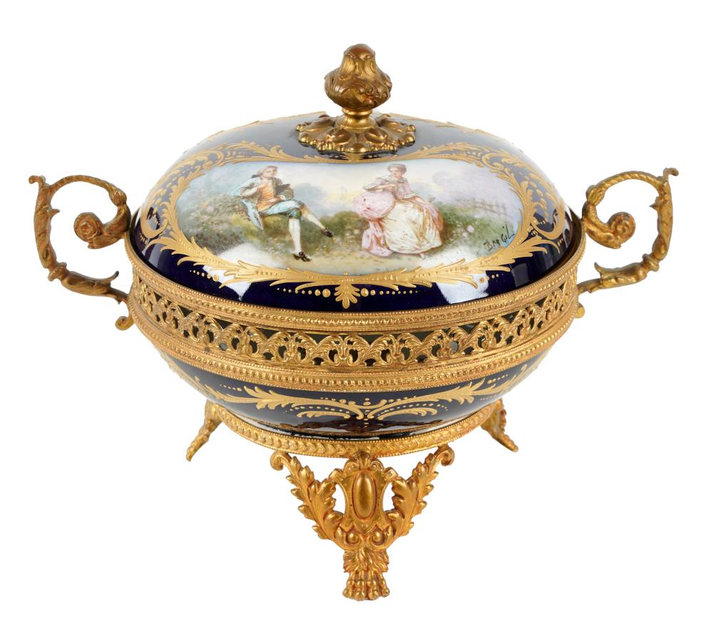 SEVRES STYLE GILT METAL MOUNTED 303cb5