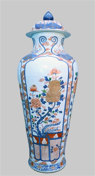 Very tall Chinese porcelain covered