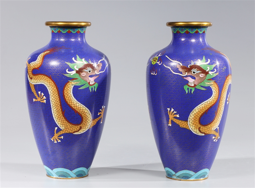 Pair of Chinese cloisonn enameled 303d0a