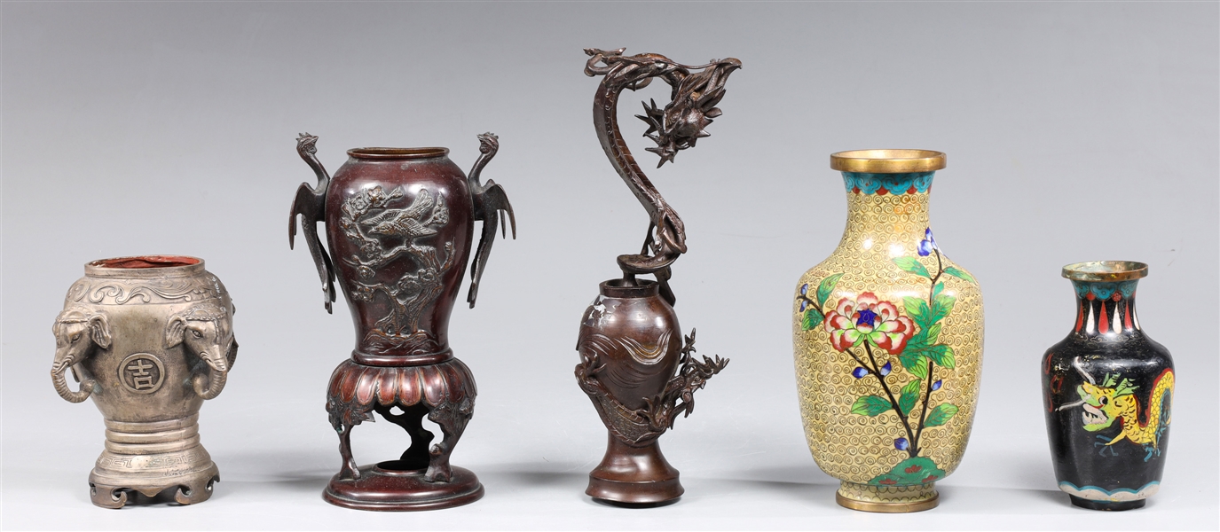 Group of antique Chinese and Japanese