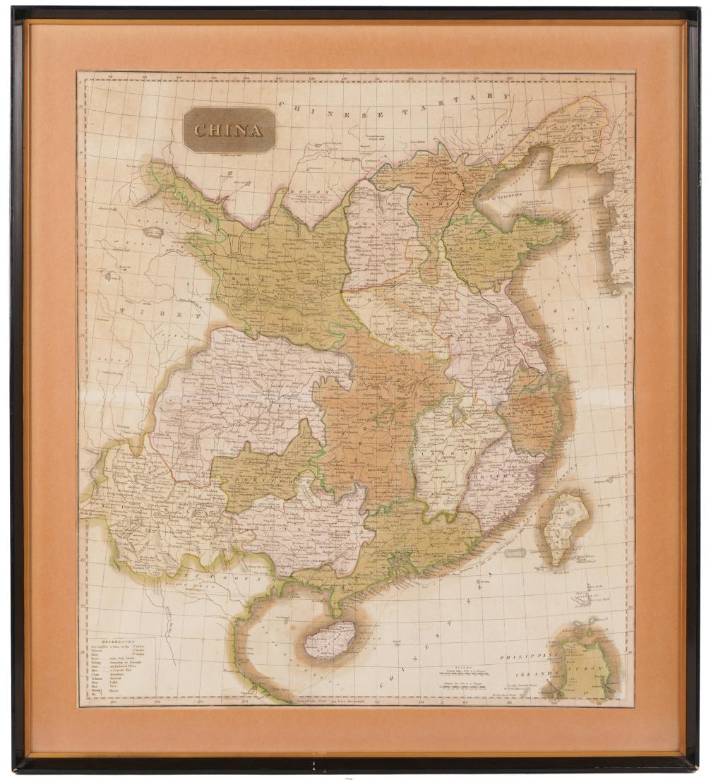 MAP OF CHINAMap of China lithograph  303d1c