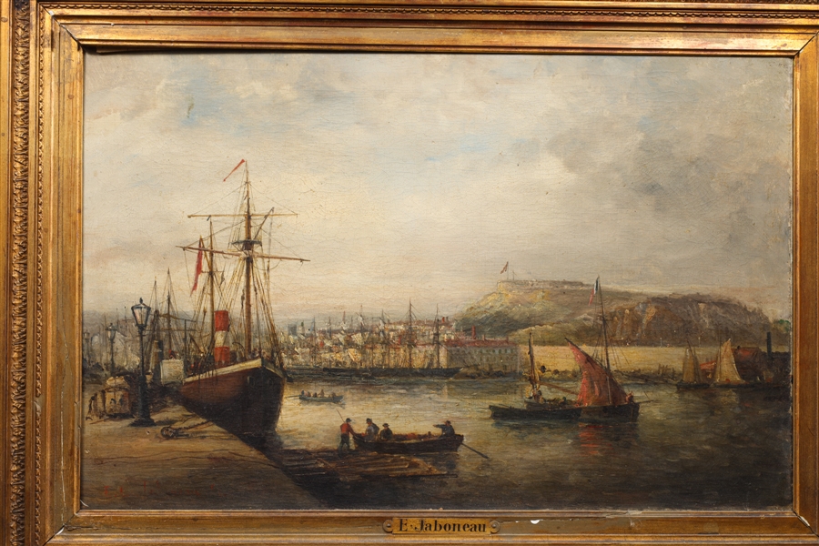 Oil on board Eugène Gabriel Jaboneau