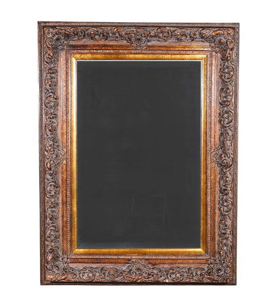 Vintage beveled mirror with intricate