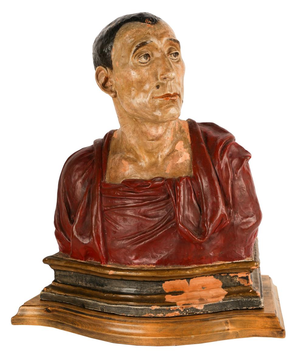 CLASSICAL-STYLE PAINTED TERRACOTTA