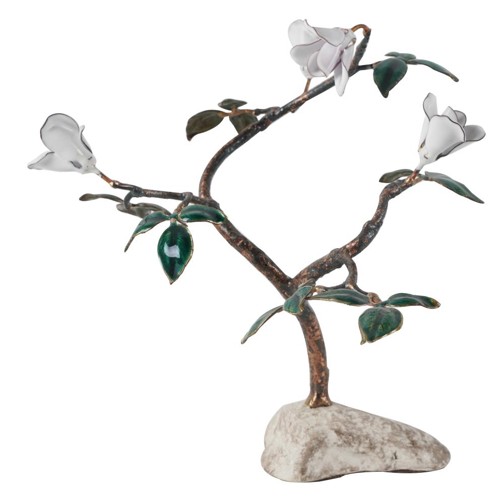 ENAMEL BONSAI FLORAL TREEEnamel 303e3c