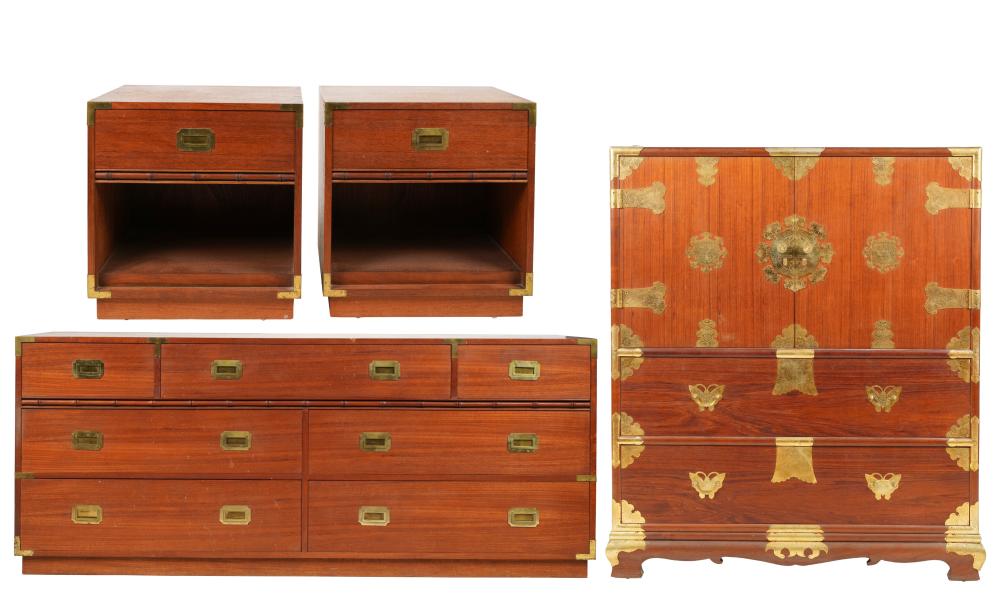 CAMPAIGN STYLE TEAK FOUR-PIECE