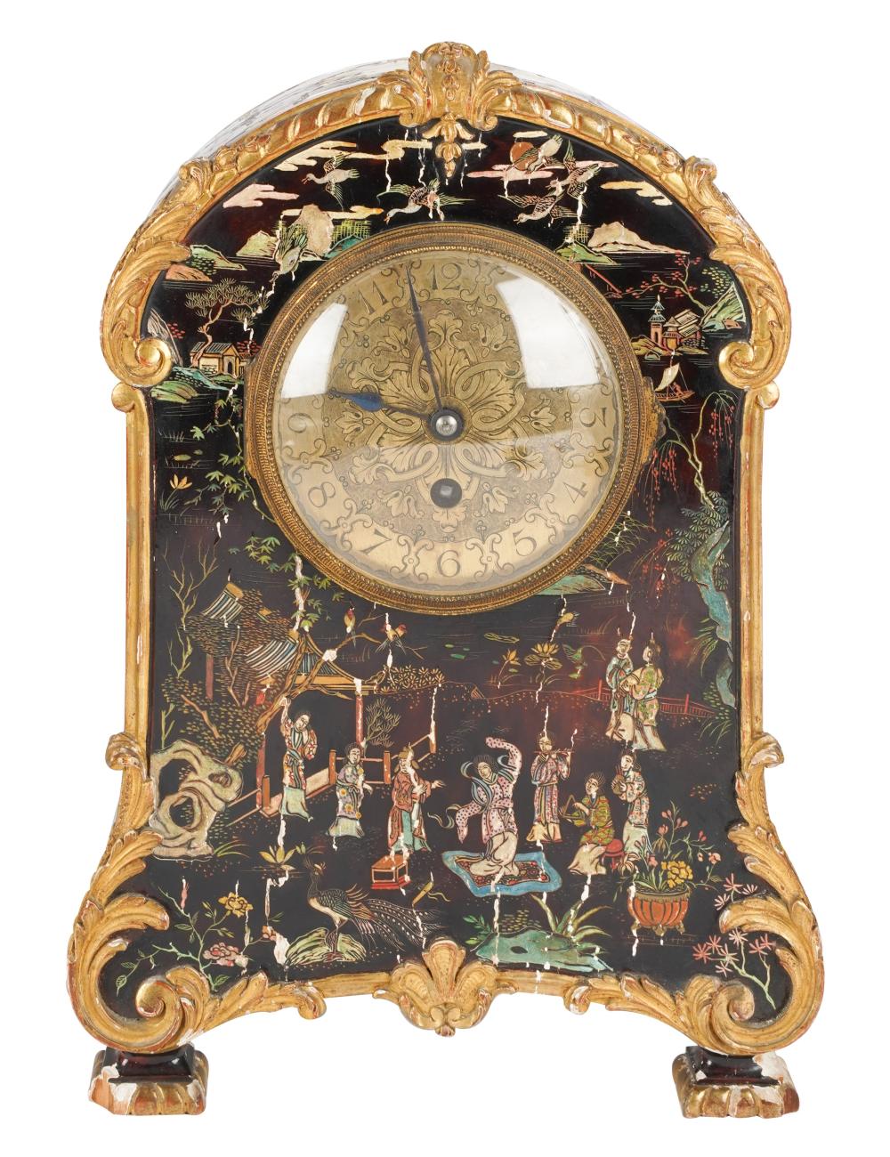 FRENCH CHINOISERIE MANTEL CLOCKFrench 303e5b