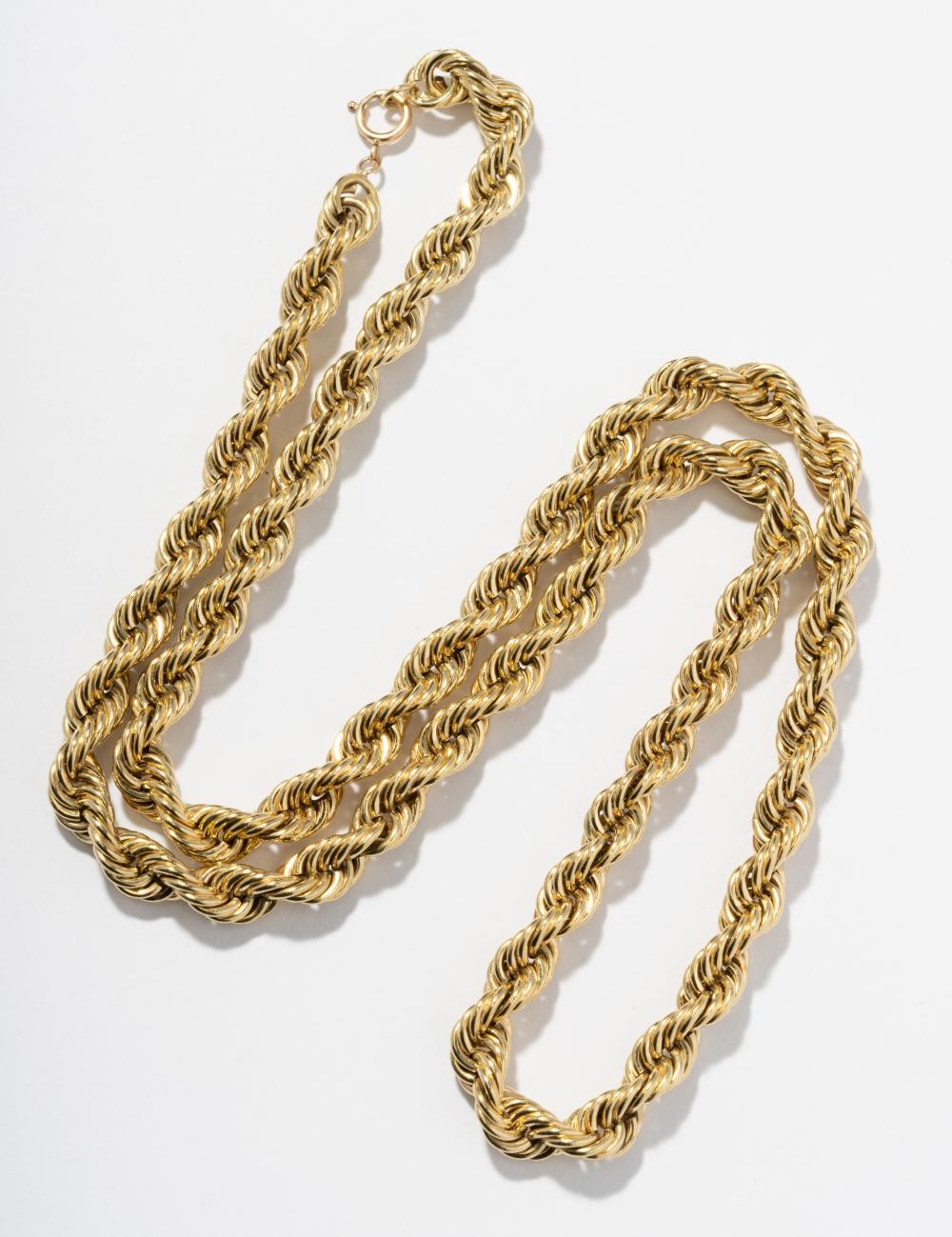 14 KARAT YELLOW GOLD ROPE CHAIN14 303ed9