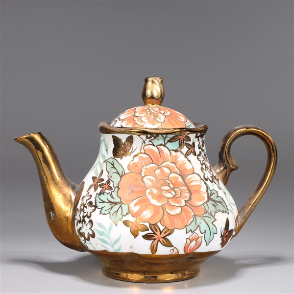 Chinese porcelain teapot with floral