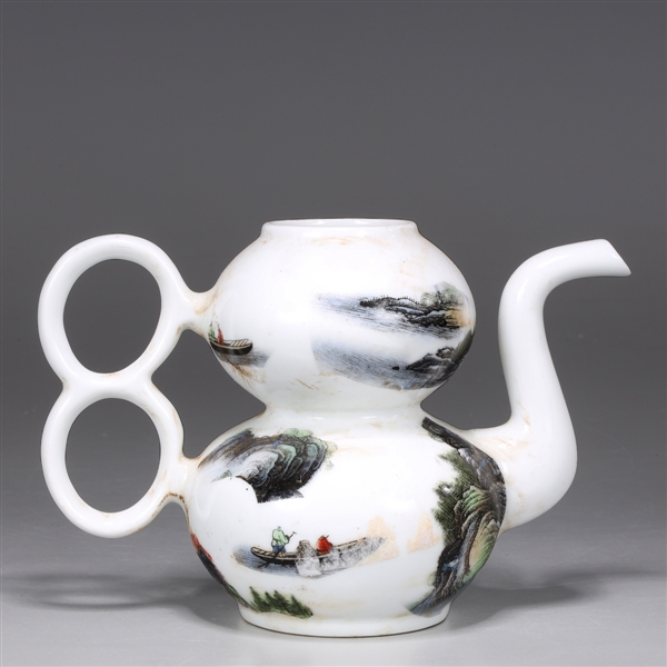 Chinese double gourd form porcelain