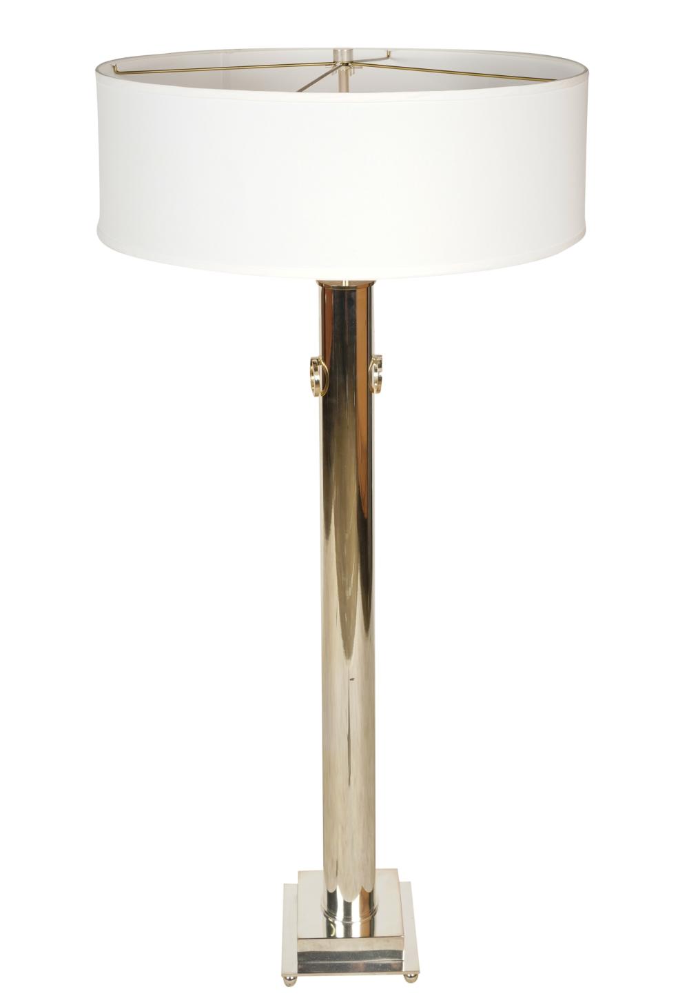 CHROMED METAL AND BRASS FLOOR LAMPChromed 303f7d