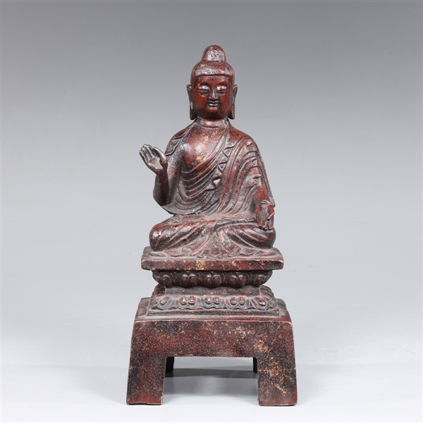 Antique Chinese bronze seated Buddha 303f9a