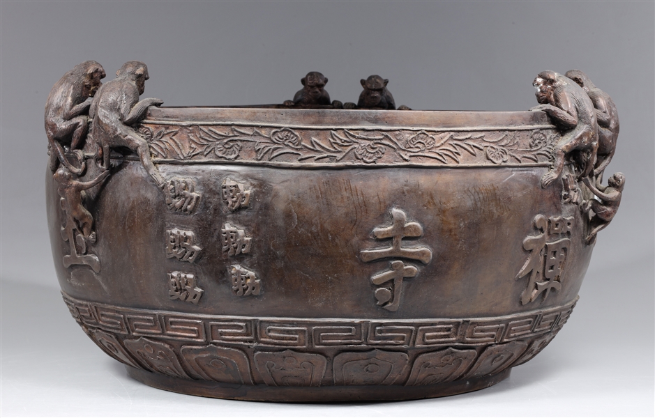 Large Chinese cast metal censer 303fad