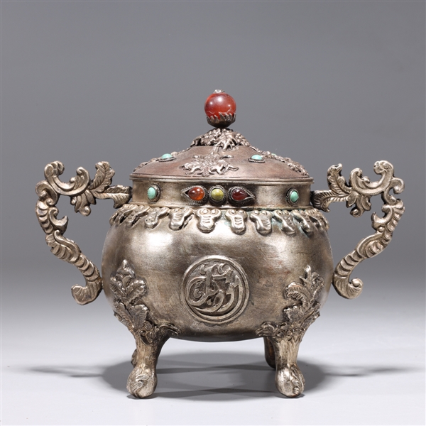 Elaborate Chinese covered metal