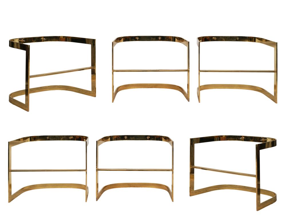 SIX BRASS FINISH CHAIR FRAMESSix 303fc3