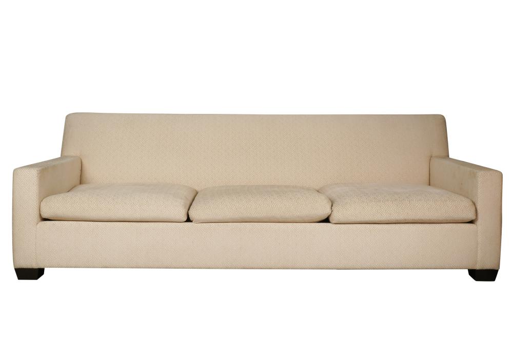 BEIGE FABRIC-UPHOLSTERED SOFABeige