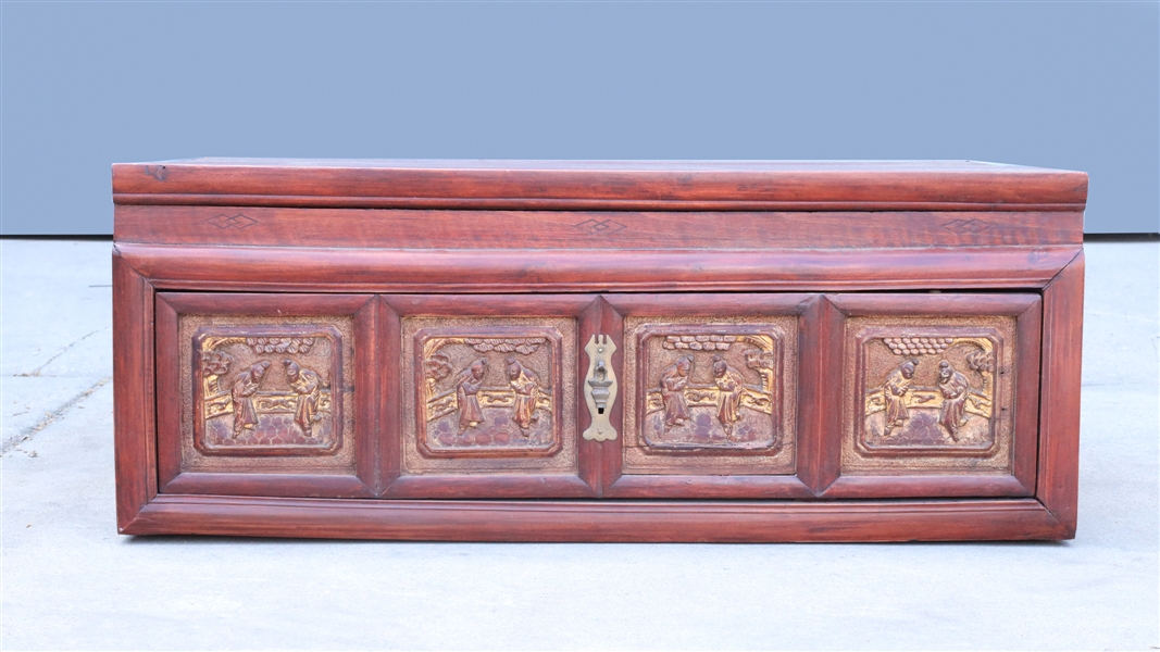 Low Chinese wood pedestal with 304013