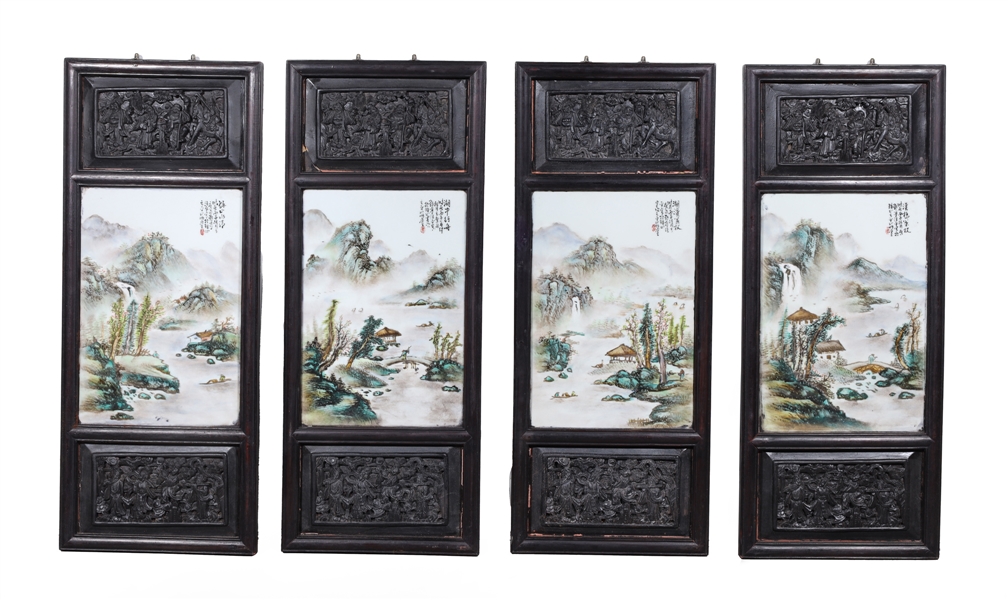 Group of four Chinese hand painted 30404e