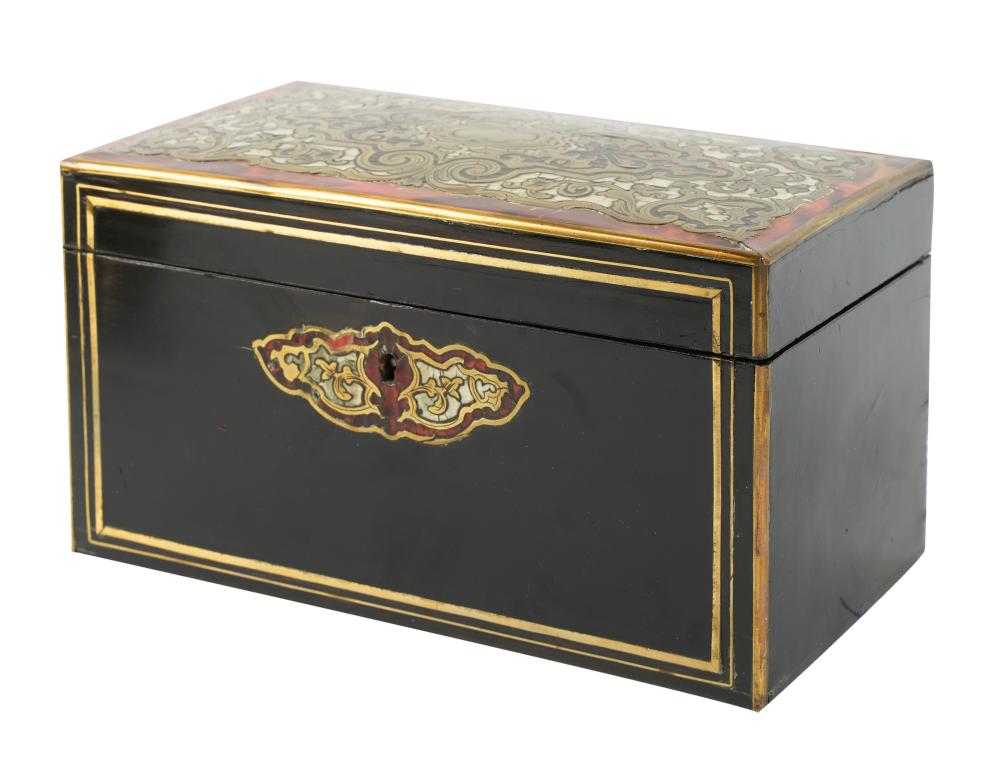 BOULLE MARQUETRY TEA CADDYBoulle 30407a