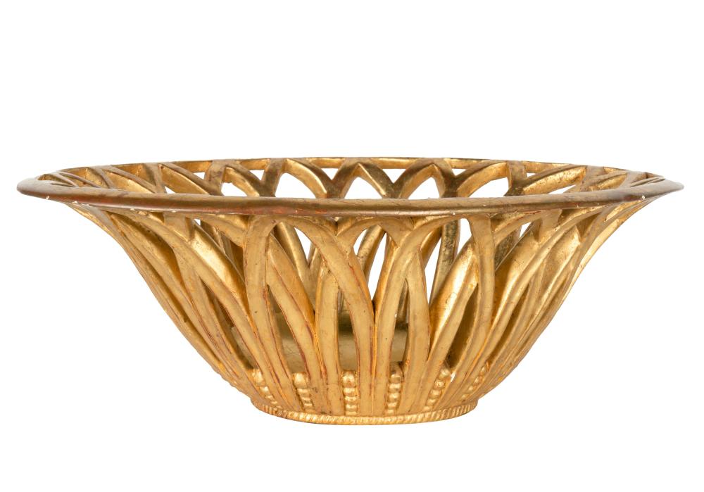 ITALIAN GILTWOOD CENTER BOWL BASKETItalian 304076