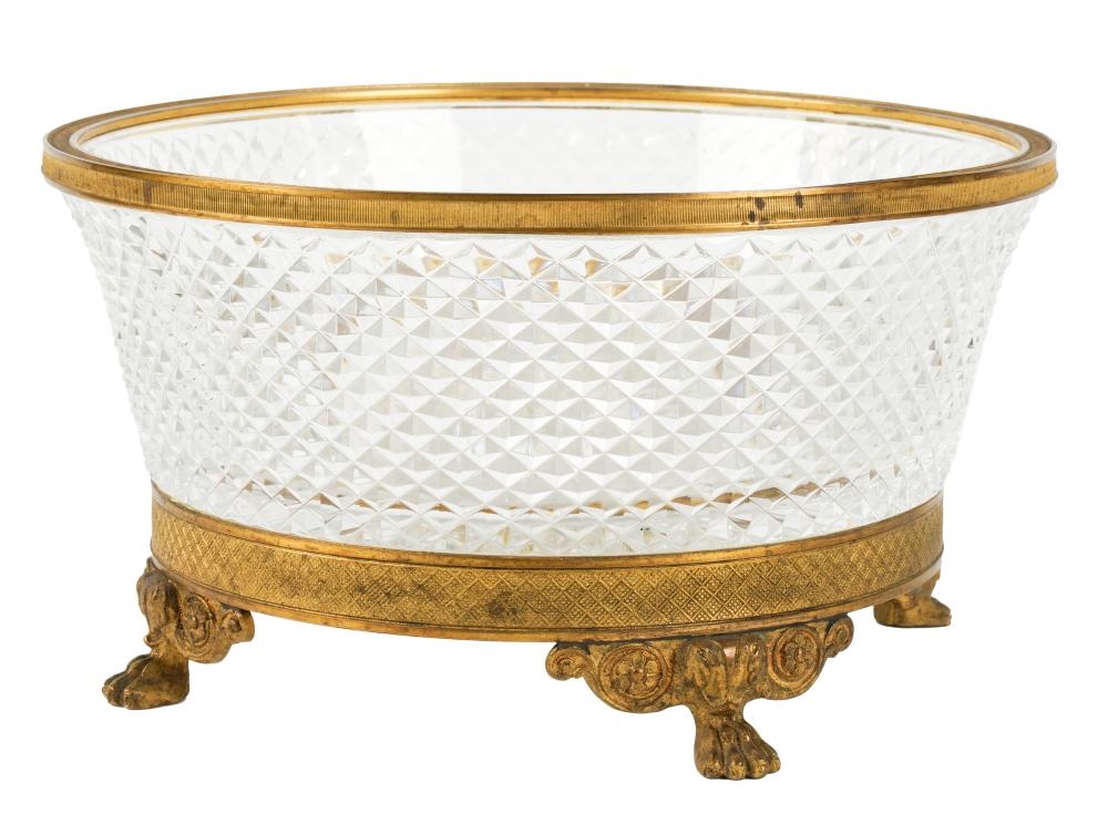 GILT METAL AND CUT-CRYSTAL ROUND