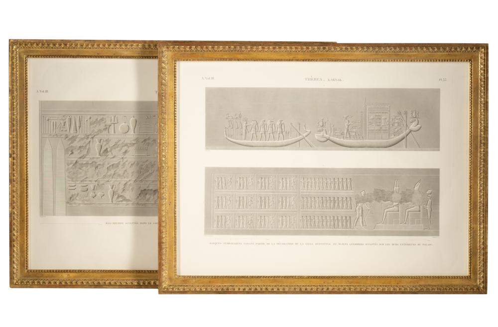 PAIR OF FRAMED FRENCH ARCHAEOLOGICAL 3040ef