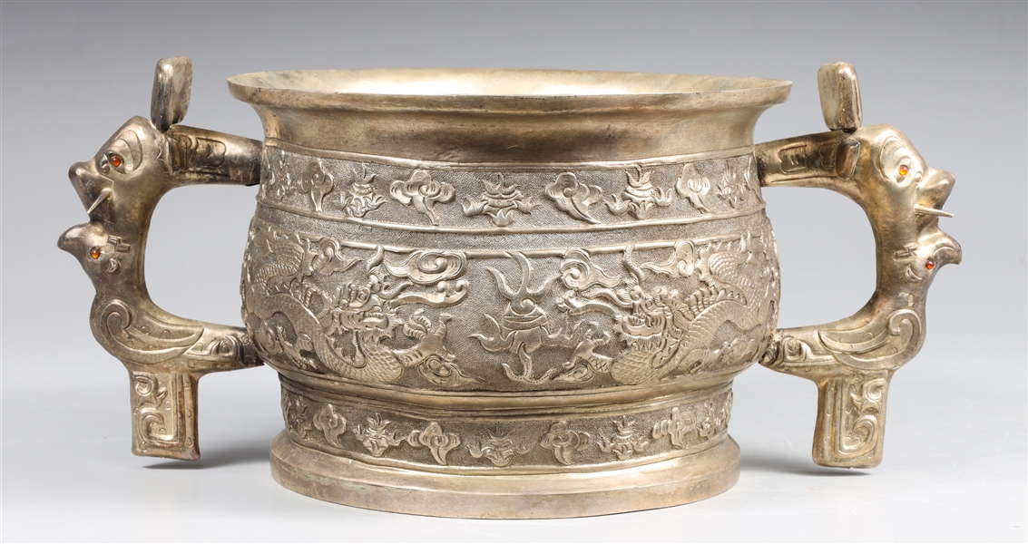 Chinese archaistic repousse metal