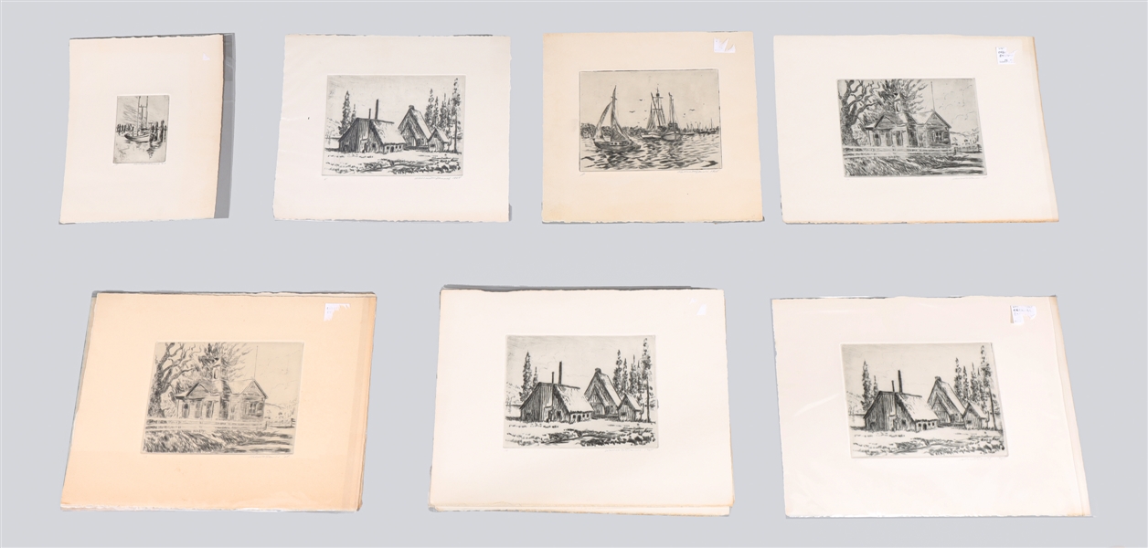 Group of twelve etchings by Wallace 304150