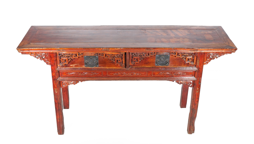 Antique carved Chinese altar console