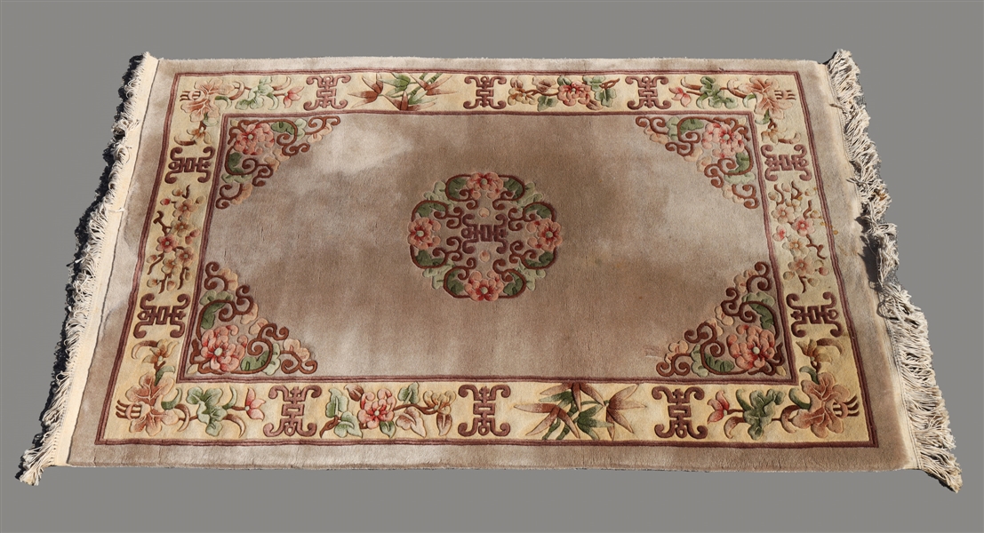 Chinese wool rug overall good 304170