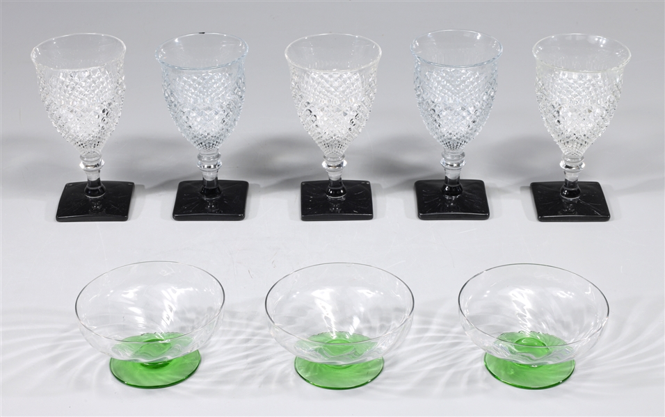 Group of eight vintage glass stemware,