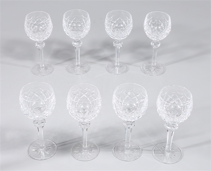 Group of eight Waterford crystal