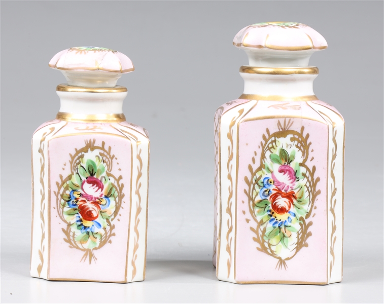 Group of two Sevres pink hand painted 3041a7