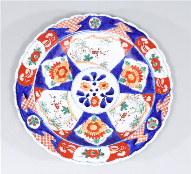 Large Japanese Imari blue and red