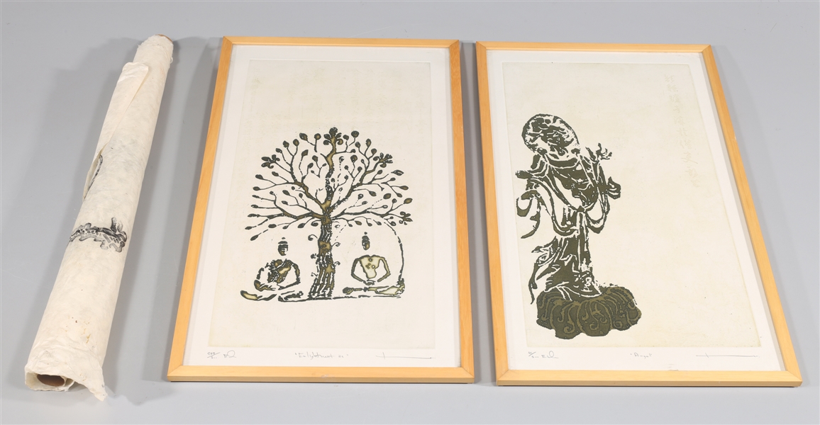 Group of three Chinese Woodblocks: