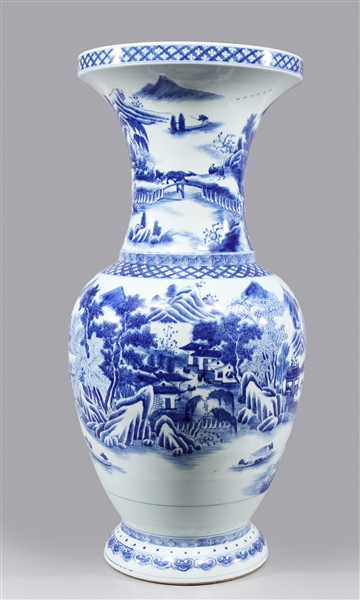 Tall and elaborate Chinese blue