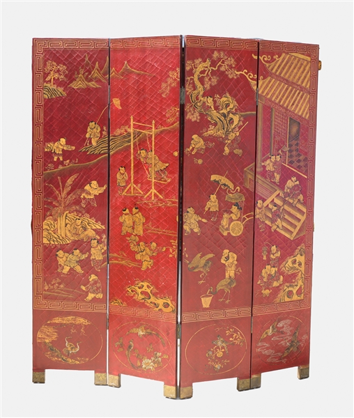 Antique red and gilded chinoiserie 304215