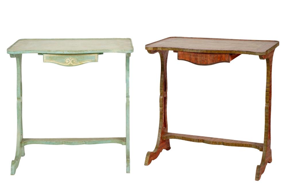 TWO ITALIAN PAINTED WOOD TABLESTwo 304240